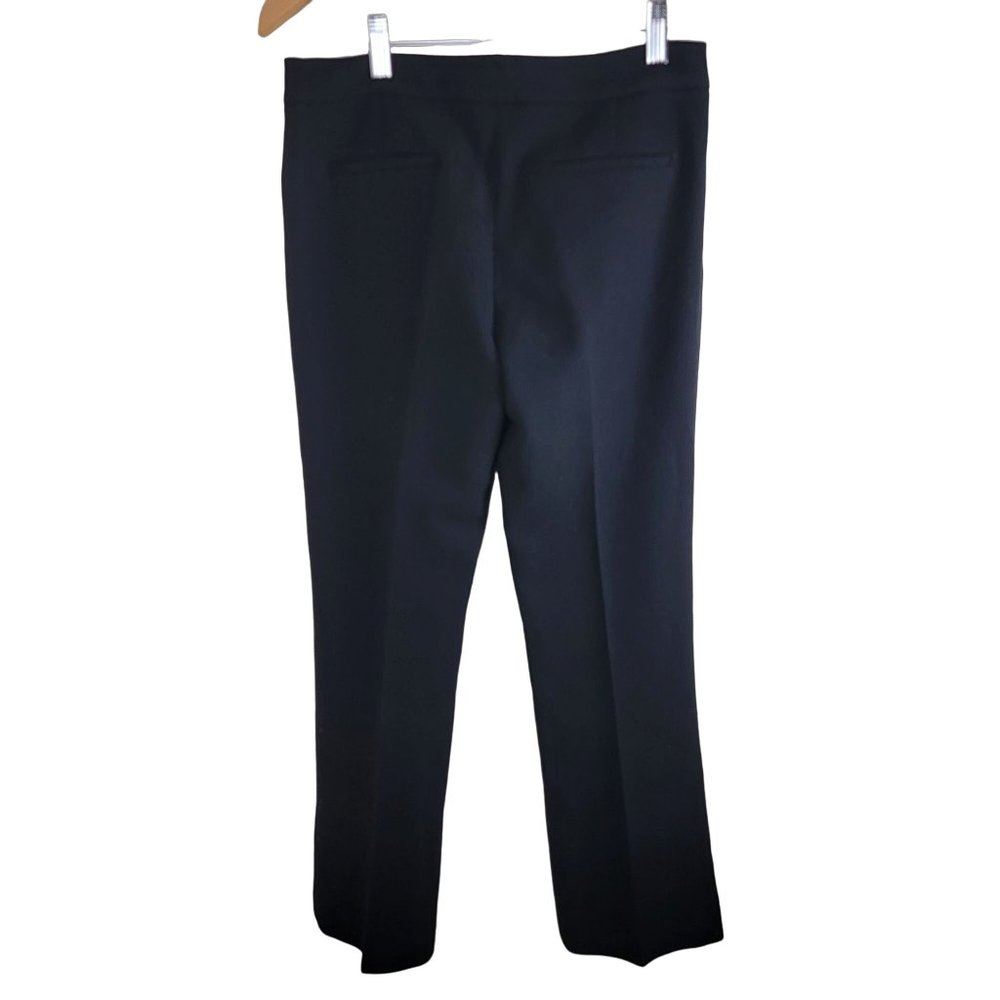 Elie Tahari Women Woven Virgin Wool Straight Leg Trouser Pants Black size 6 - Picture 3 of 8
